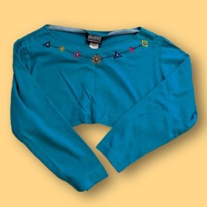 SOLD Vintage blue crop top
